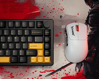Actual product image Marvo MONKA RAPID Mouse white, 12000DPI, Tri-Mode (Cable, Wireless)