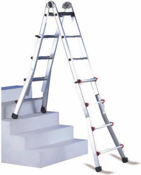 Produktbild Cimco CIM 146214 Steh-u.Schiebeleiter m.3x14 (Stehleiter)