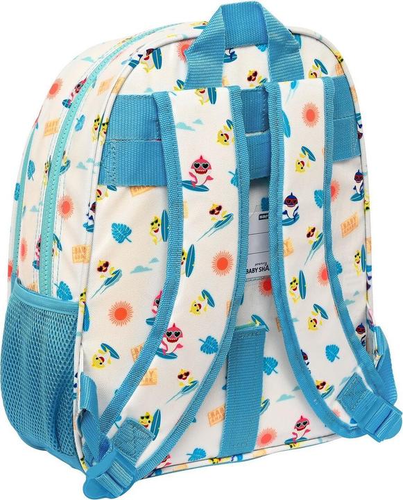 Productafbeelding Pinkfong Schoolrugzak Baby Haai Surf Blauw Wit 27 x 33 x 10 cm