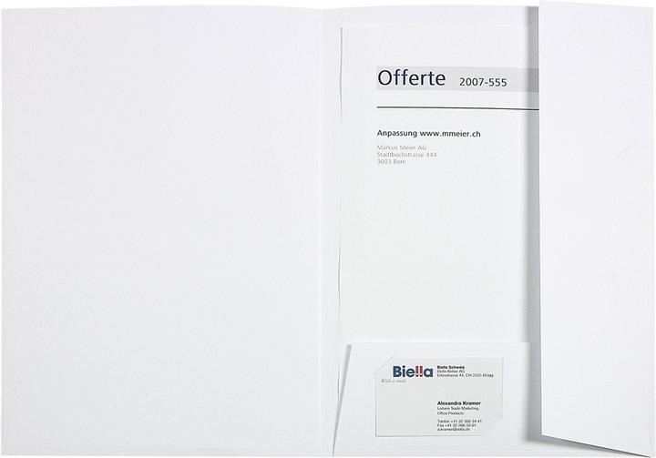 Produktbild Biella Offertmappe Pearl#1 A4 186491.01 weiss,240g,Sichttasche 40Bl. (A4, 1x)