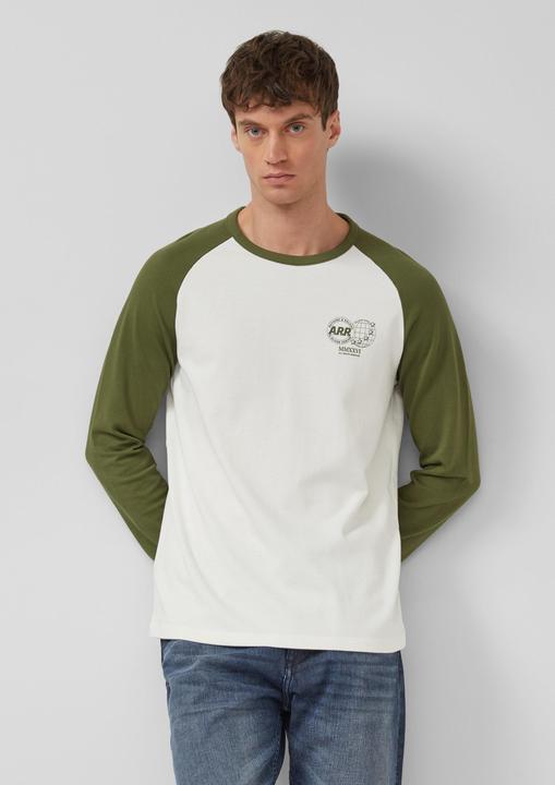 Produktbild s.Oliver T-Shirt Strukturiertes Raglan-Langarmshirt aus Heavy Jersey (S)