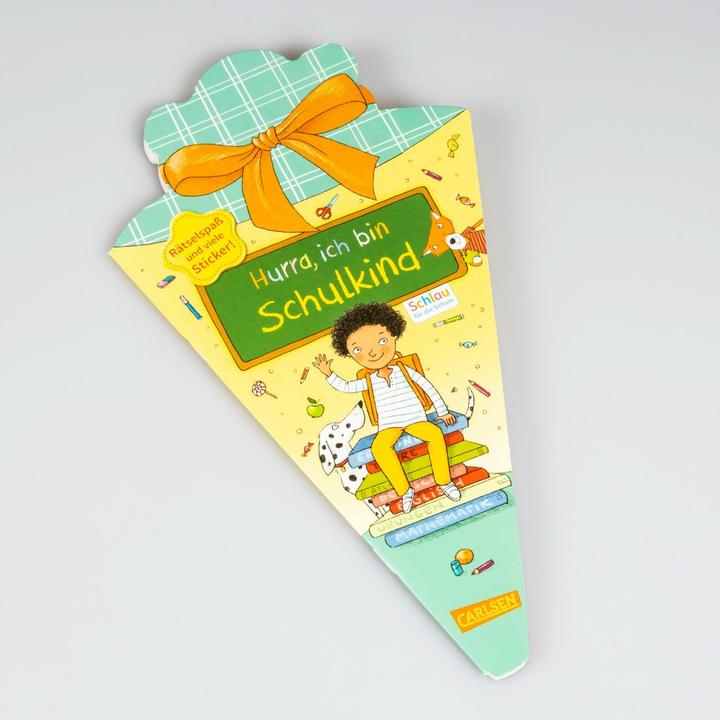 Immagine prodotto Intelligente per la scuola: Urrà, sono uno scolaretto (cono scolastico menta/giallo) (30.70 cm, 1 x)