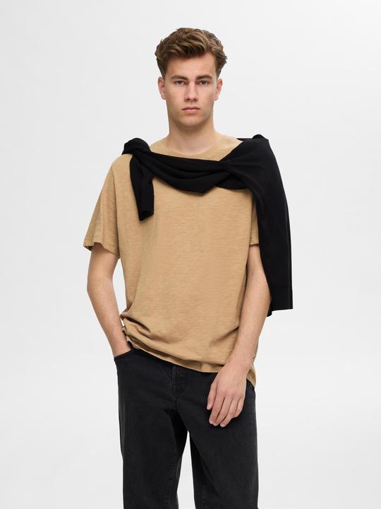 Image du produit Selected Homme T-shirt en coton filé flamme (S)