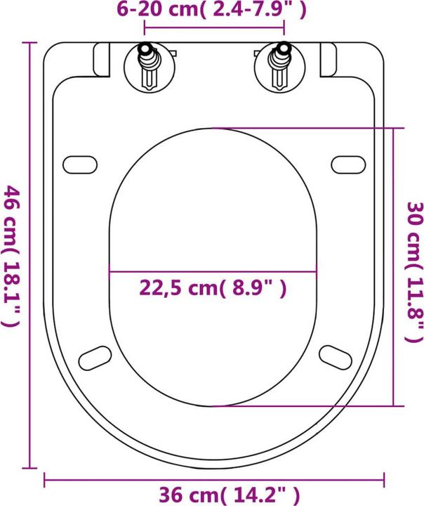 Produktbild vidaXL Toilettendeckel mit Absenkautomatik