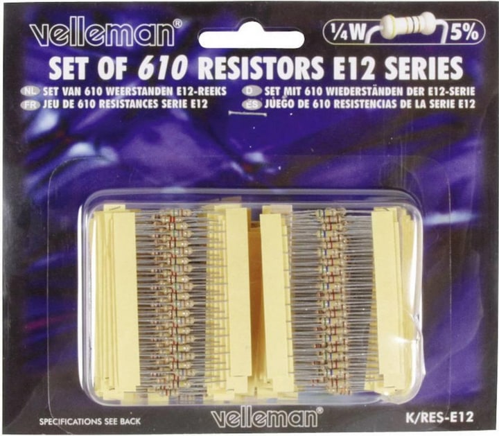Image du produit Velleman K/RESE12 Kit de résistance