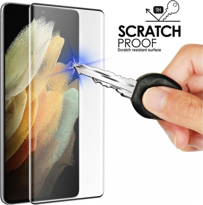 Produktbild Screenguard Samsung Galaxy S21 Ultra Full Screen Panzerglas Schutzfolie 2.5D 9H (1 Stk., Samsung Galaxy S21 Ultra)