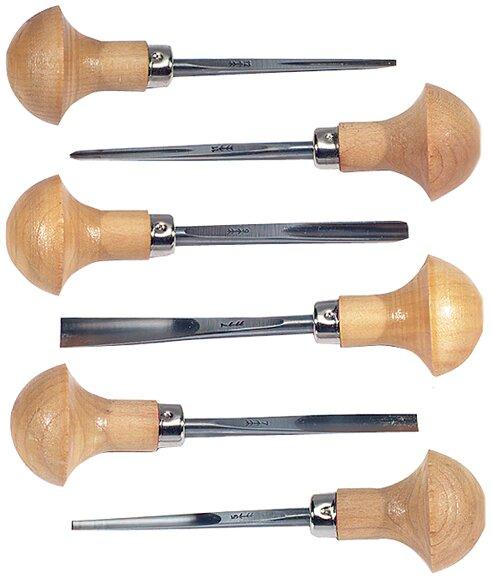Jeu de couteaux pour linoléum et bois gravé (125 mm)