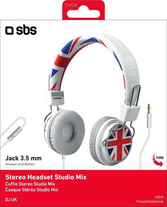 Image du produit SBS Casque stéréo Studio Mix DJ (Filaire)