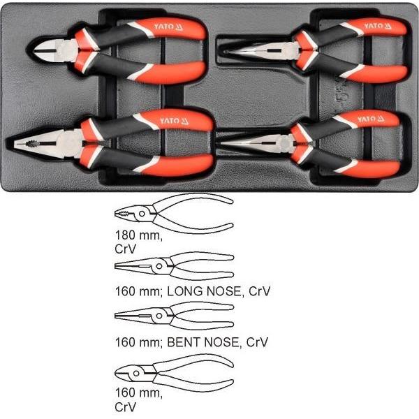 Yato, Zubehör Werkzeugaufbewahrung, Pvc Tray With 4pcs Pliers