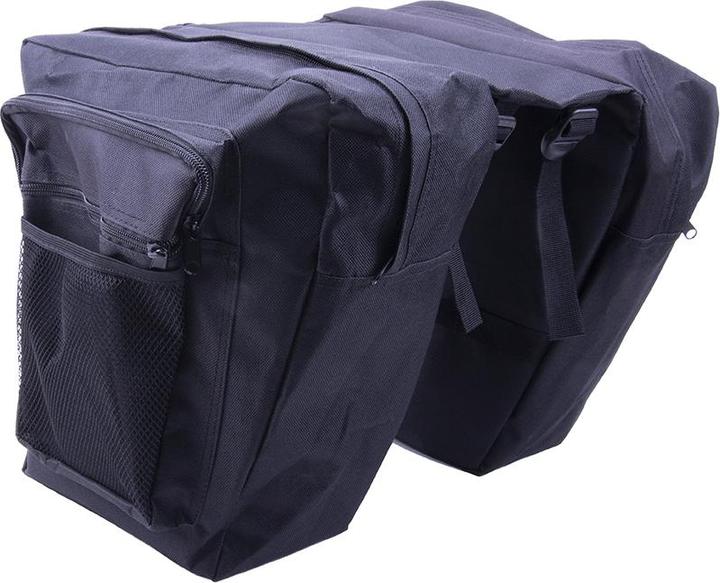 Produktbild Forever Doppelte Fahrradtasche für den Gepäckträger Outdoo schwarz (12 l, Gepäckträgertasche)