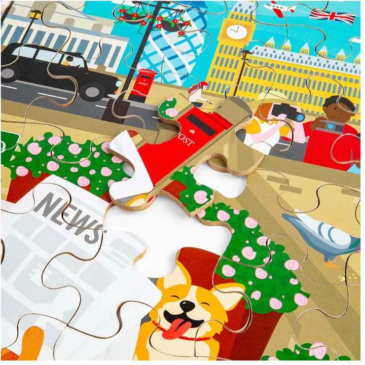 Produktbild Bigjigs Holz-Bodenpuzzle „London City“, 48-teilig. (48 Teile)