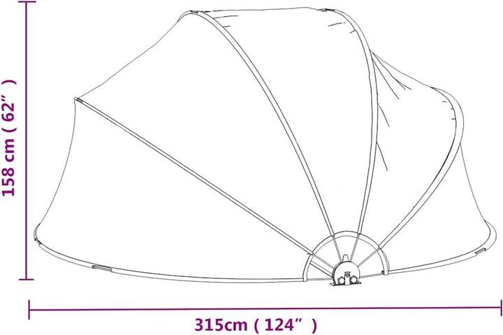 Produktbild vidaXL Pool Kuppel (315 x 315 cm)