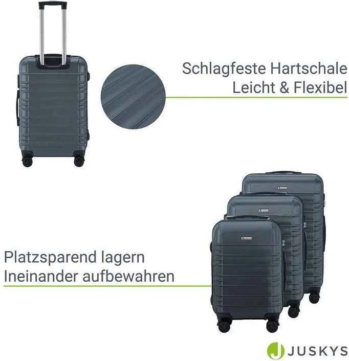 Produktbild Juskys 3-teilgies Hartschalen-Kofferset (120 l)
