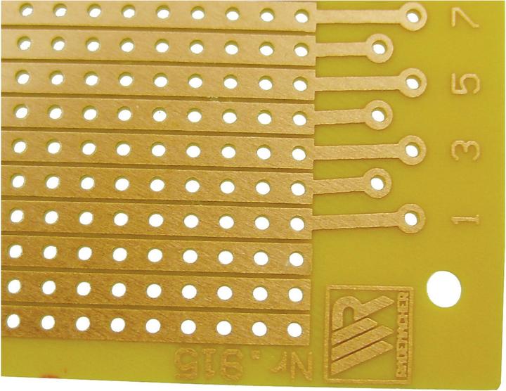 Eneroid Streifenrasterplatine, 160x100mm, RM2,54, für DIN-Stecker 31-polig