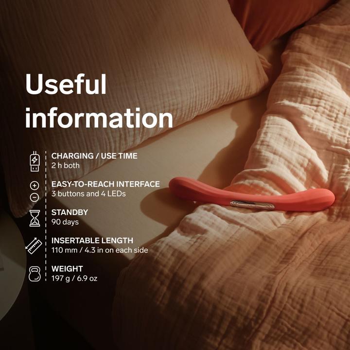 Image du produit LELO - Boomerang Doppelender Vibrator Korallenrot