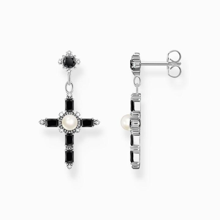 Produktbild Thomas Sabo Ohrringe Cross Romance (925er Silber, Süsswasserzuchtperle)