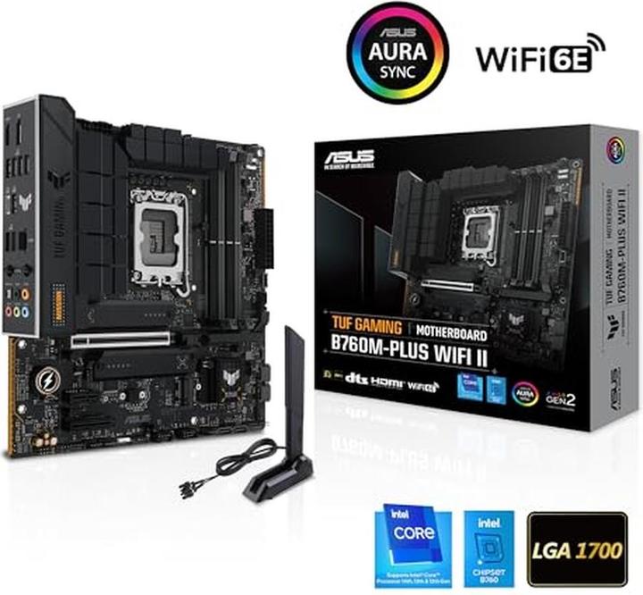 Actual product image ASUS MB Tuf Gaming B760m-Plus Wifi Ii (LGA 1700, Intel B760, mATX)