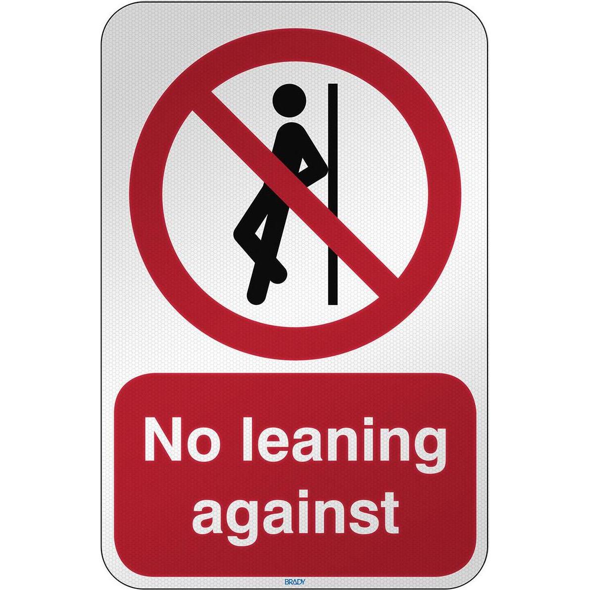 Brady, Sicherheitskennzeichnung, ISO Safety Sign - No leaning