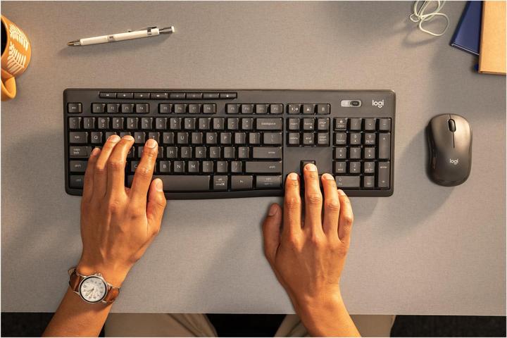 Produktbild Logitech MK370 Combo for Business - GRAPHITE - FRA - CENTRAL-419 (FR, Kabelgebunden)