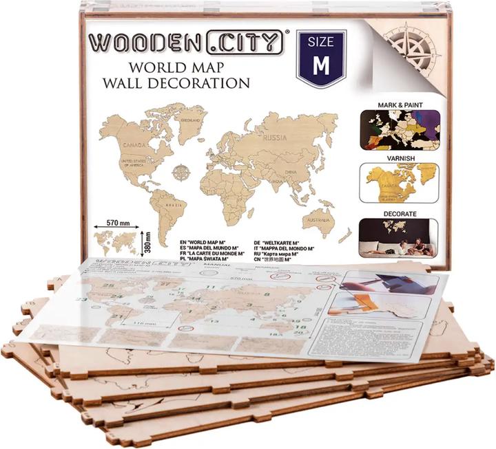 Produktbild WoodenCity Weltkarte M (31 Teile)