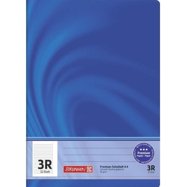 Brunnen, Heft + Block, Schulheft Vivendi Lineatur 3R liniert DIN A4 Aussenrand, 32 Blatt (A4, Liniert)