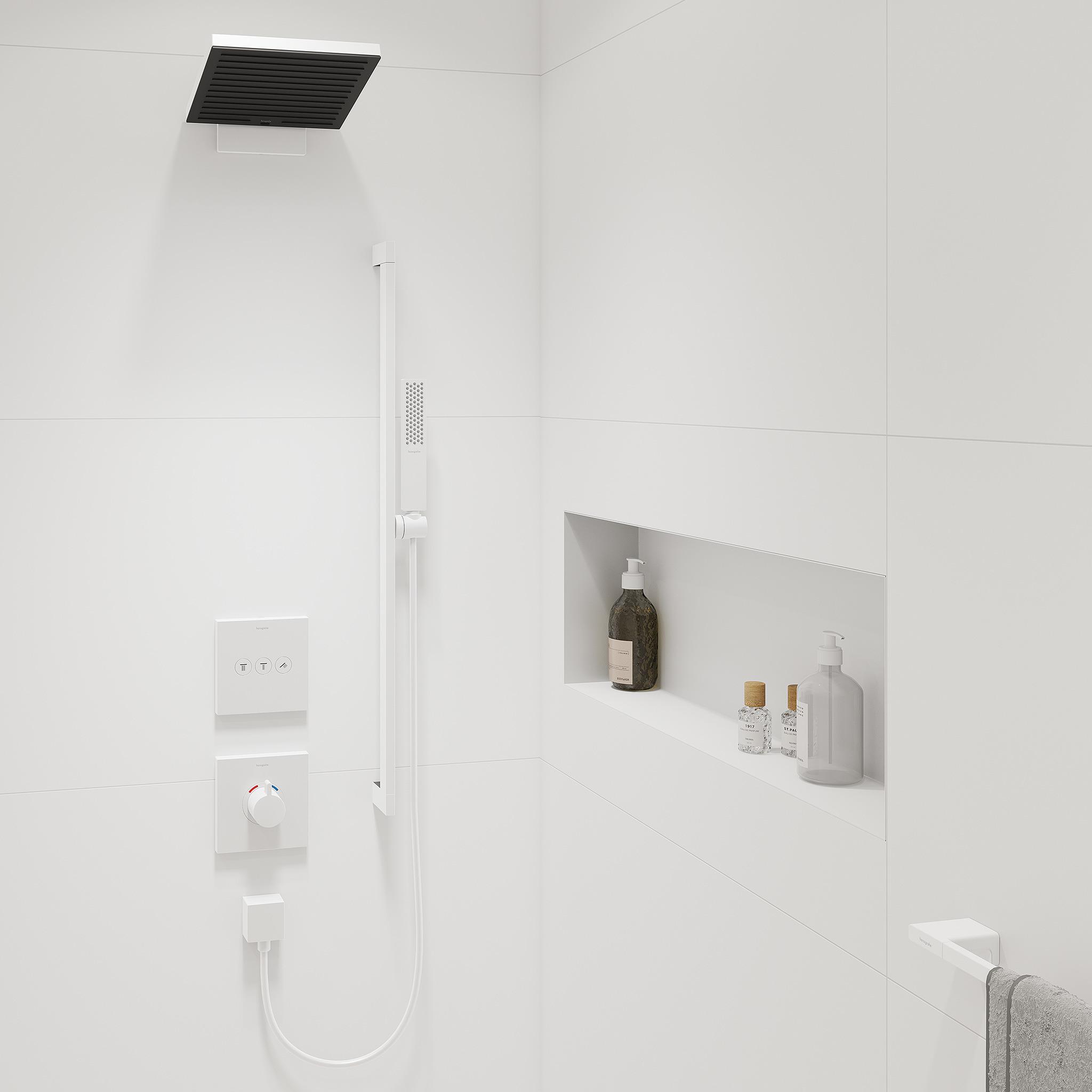 Thumbnail - hansgrohe, Duschbrause, Pulsify E Duschset 100, 1 Strahlart EcoSmart, mit Duschstange 90 cm, 24380 (1 Strahlarten, 8 l/m...