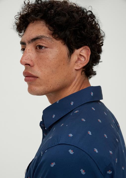 Produktbild s.Oliver Hemd Slim: Kurzarmhemd mit Alloverprint (L)