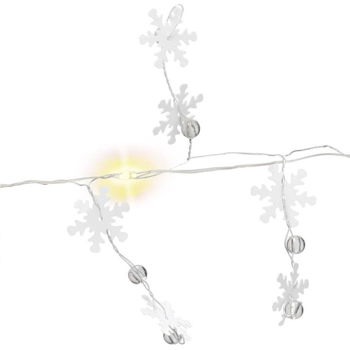 Image du produit Goobay Guirlande lumineuse à 10 LED en fil d'argent "Flocons de neige (1.30 m)