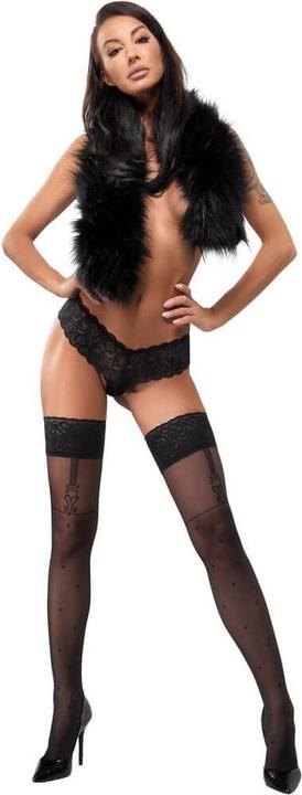 Actual product image Cottelli Collection Halterless Stockings (S)