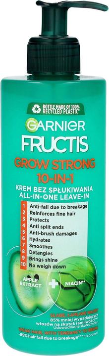 Produktbild Garnier Fructis Grow Strong 10in1 Leave-In Cream For Hair 400ml (400 ml)