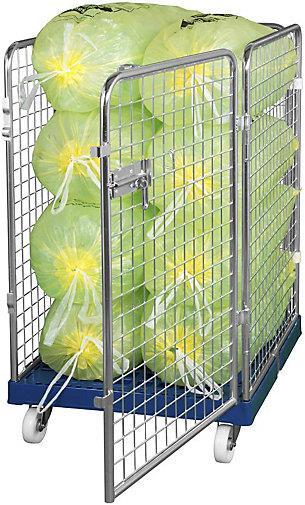 Actual product image kaiserkraft Wire mesh container with plastic roll plate