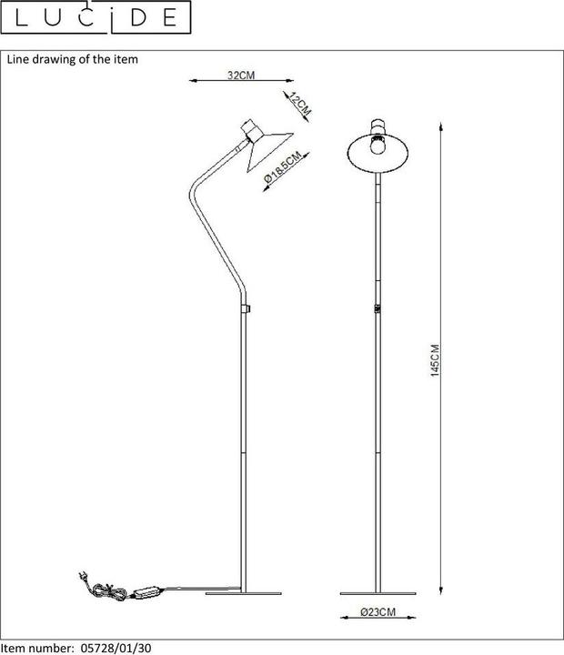 Actual product image Lucide Pepijn (E14)