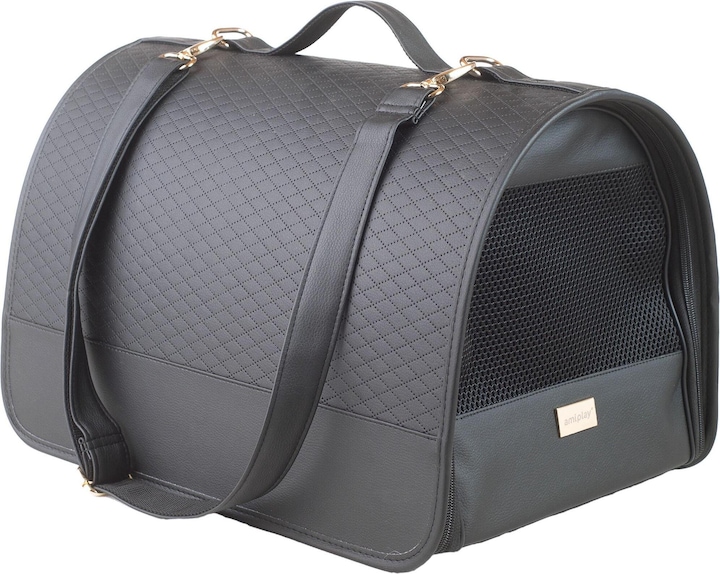 Image du produit amiplay TRANSPORT BOXNEW YORK M 42X26X26CM BLAC (Chien, Pliable, Respirant)