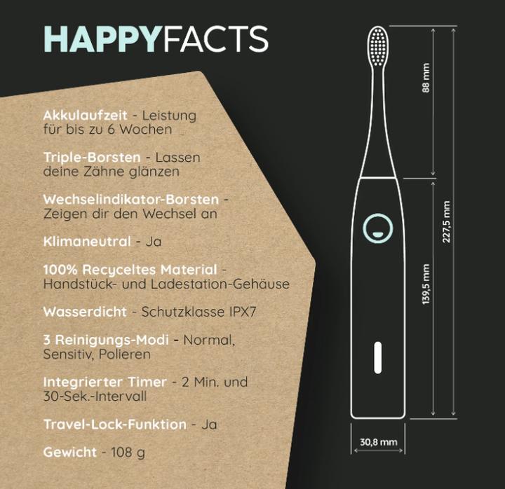 Produktbild happybrush Eco Vibe 3 (Schallzahnbürste)