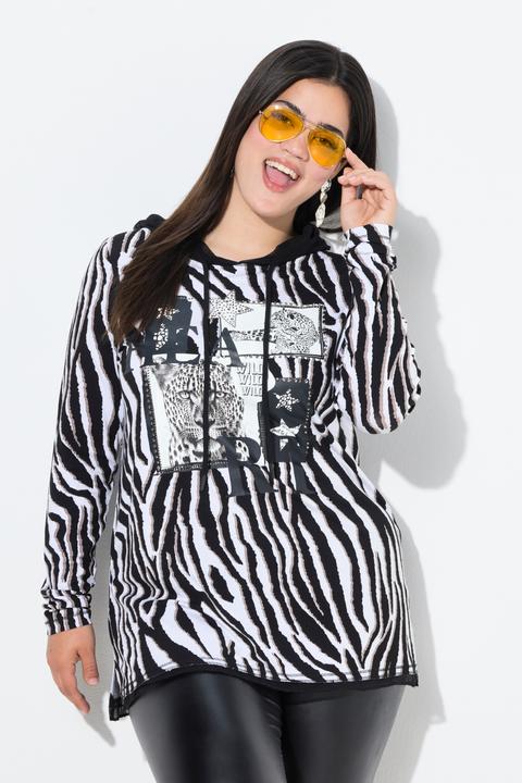 Produktbild Angel of Style Longshirt, Kapuze, Animalmuster, Glitzersteinchen (56)