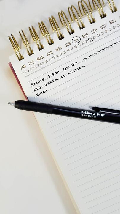 Actual product image Artline J-POP Gel Pen ECO-GREEN 0.7 2 Blue 2 Black (4) (Black, Blue, 4x)