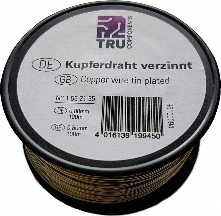 Produktbild Tru Components Kupferdraht verzinnt (90 m)