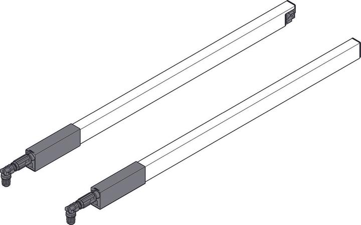 Blum Longitudinal railing for front pull-out TANDEMBOX antaro, grey RAL 9006