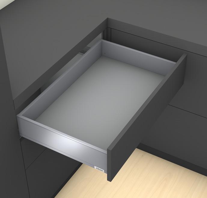 Immagine prodotto Blum Kit da cassetto sottoforno preassemblato flessibili LEGRABOX pure N, grigio orione