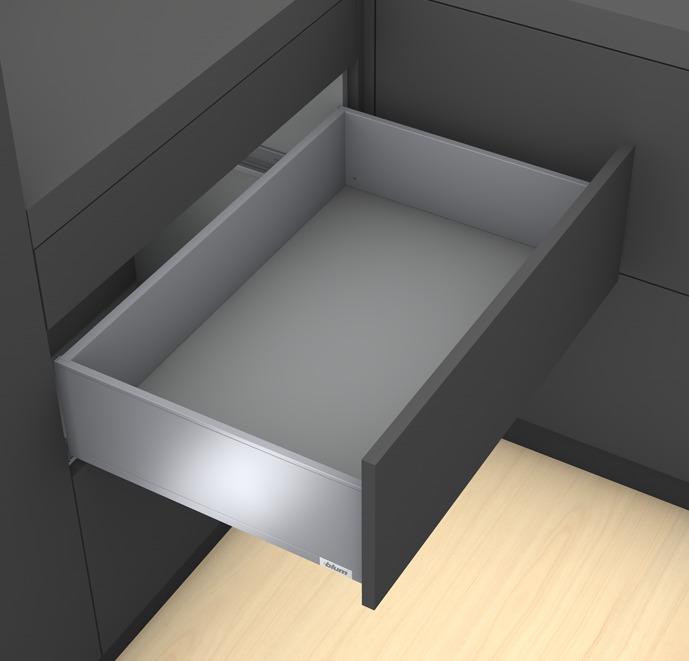 Actual product image Blum Flexible front drawer sets LEGRABOX pure C, orion gray