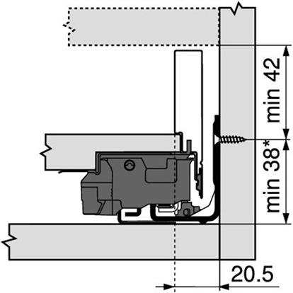Immagine prodotto Blum Kit da cassetto sottoforno preassemblato flessibili LEGRABOX pure N, grigio orione
