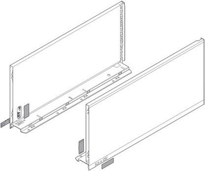 Actual product image Blum Flexible front drawer sets LEGRABOX pure F, orion gray
