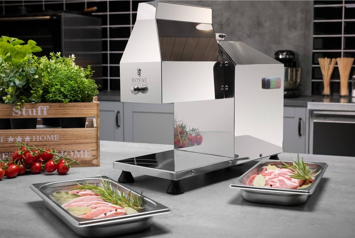 Produktbild Royal Catering Elektrischer Fleischklopfer Gastro Profi Fleischmürber 350 W 75 U/min Edelstahl