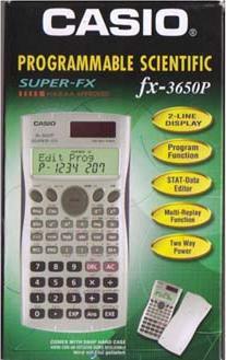 Image du produit Casio Calculatrice de poche FX 3650 P Calculatrice de poche, blanche, programmation de fonctions, 2 (Piles)