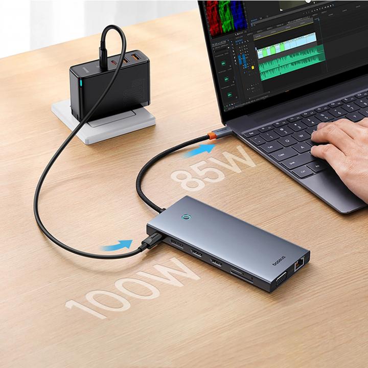 Actual product image Baseus PortalJoy 13 in 1 (USB-C, 13 Ports)