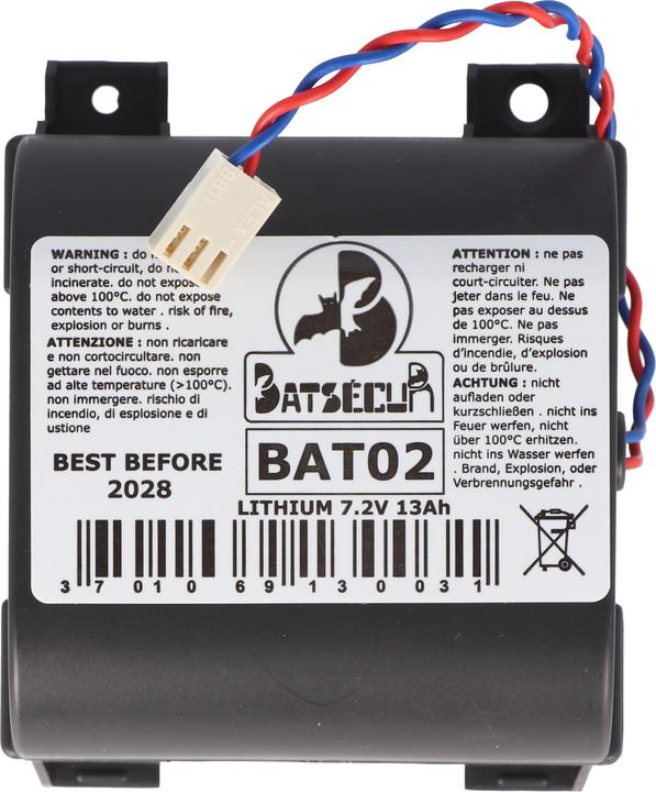 Actual product image AccuCell Pufferbatterie für Ihre Alarmanlage, BATLi02, ABB Stotz S&J Lithium-Batterie FAS 8902 GVSB293923V003 (1 pcs., Device specific, 13000 mAh, Rechargeable battery)