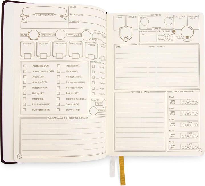 Actual product image Glass Staff Dungeons & Dragons RPG Journal 5e Black (Lined, Hardcover)