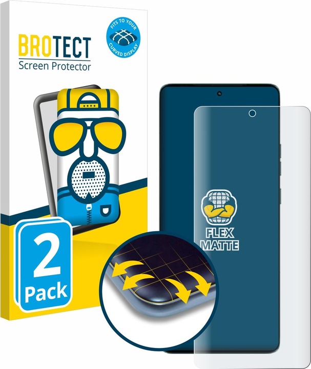 Produktbild BROTECT Fullscreen Schutzfolie Displayschutz Folie Matt Entspiegelungsfolie (2 Stück, Motorola Edge 50)
