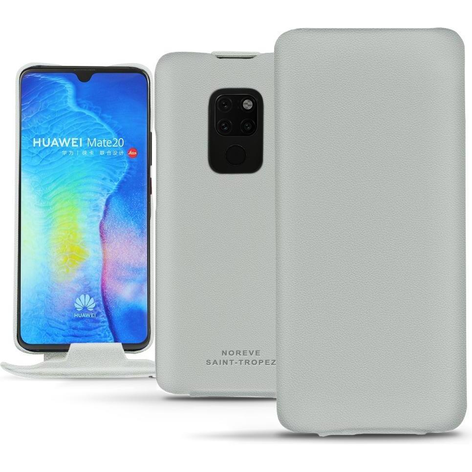 Noreve Lederschutzhülle vertikal (Huawei Mate 20), Smartphone Hülle, Grau