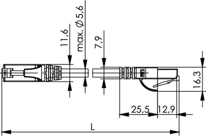 Produktbild Telegärtner Netzwerkkabel, Patchkabel U/UTP Cat.6, 25,0 m, LSZH (U/UTP, CAT6, 25 m)